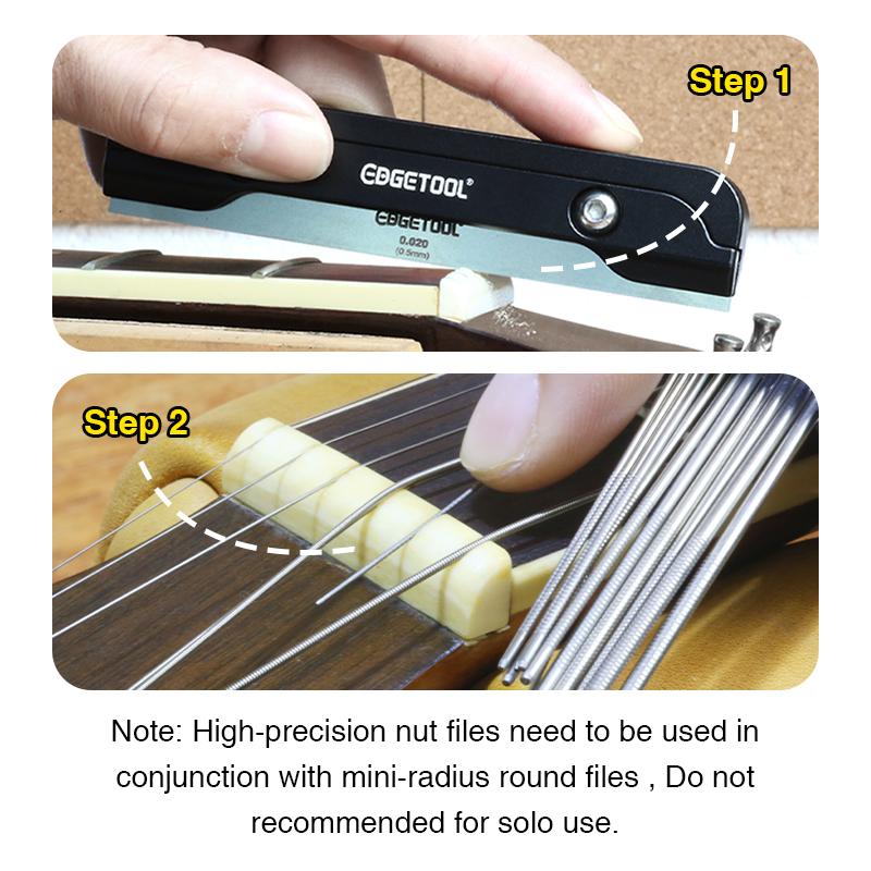 Guitar Nut Files Set - Stainless Steel Slotting Files For Luthier Repair